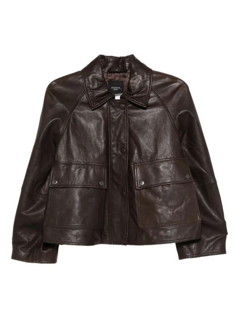 Weekend Max Mara flap-pocket leather jacket - Brown - zdjęcie produktu nr 1