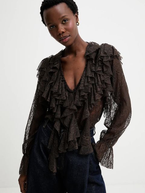 Answear.LAB bluzka damska kolor brązowy