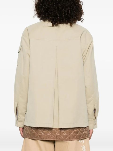 Moncler quilted zip-up jacket - Neutrals
