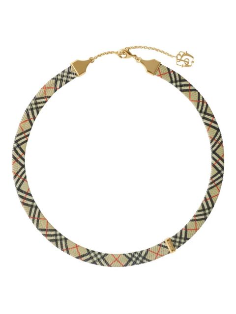 Burberry check-print chain necklace - Gold - zdjęcie produktu nr 1