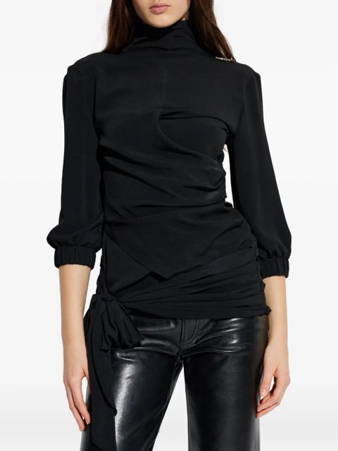 The Attico tie-detail blouse - Black