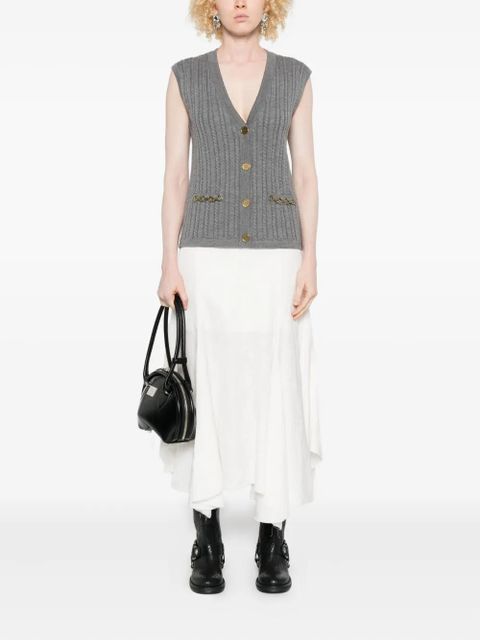 Golden Goose cable-knit chain-detail vest - Grey - zdjęcie produktu nr 2