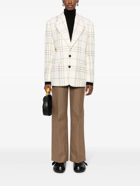 Marni checked single-breasted blazer - White - zdjęcie produktu nr 2