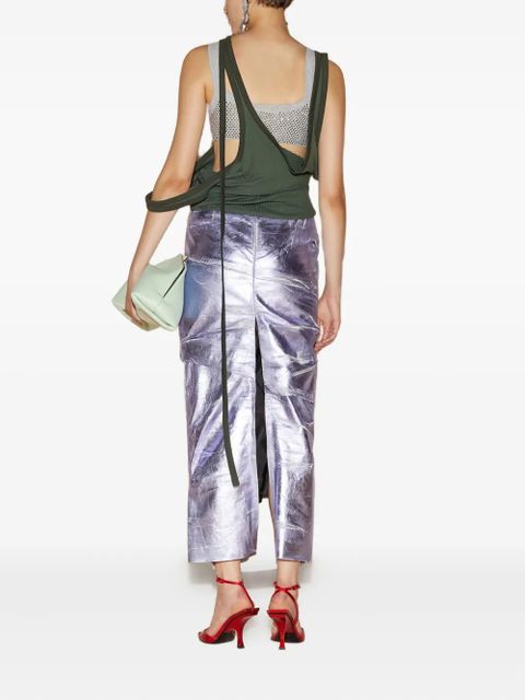 The Attico asymmetric ribbed top - Green - zdjęcie produktu nr 2