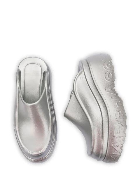 Marc Jacobs x Melissa logo-embossed mules - Silver