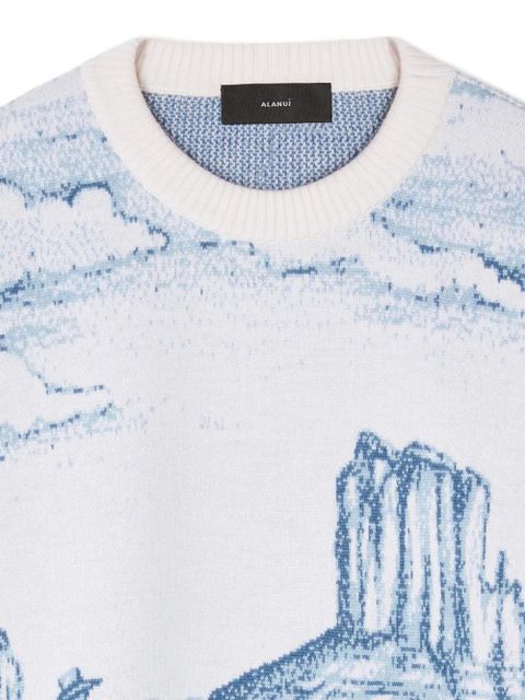 Alanui Silent Rider wool sweater - Blue - zdjęcie produktu nr 2