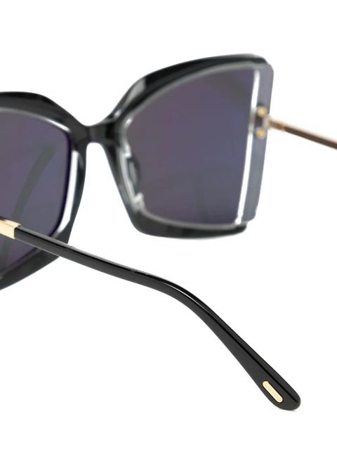 TOM FORD Eyewear oversized butterfly-frame sunglasses - Black
