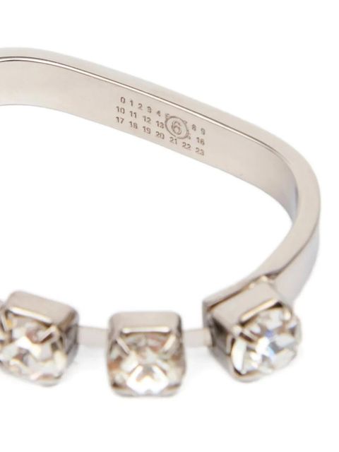 MM6 Maison Margiela crystal-embellished ring - Silver
