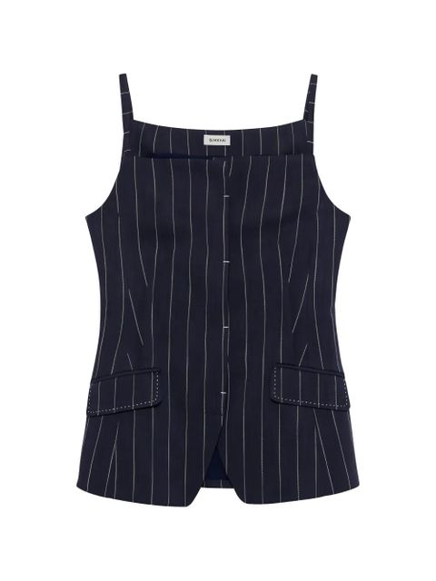 Simkhai striped-pattern sleeveless blouse - Blue - zdjęcie produktu nr 1