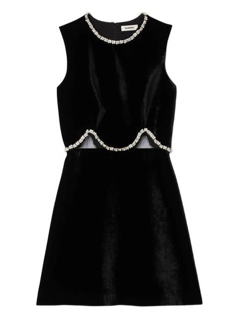 SANDRO Maryline embellished cut-out mini dress - Black - zdjęcie produktu nr 1