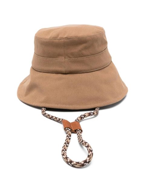 Moncler logo-patch bucket hat - Brown - zdjęcie produktu nr 2