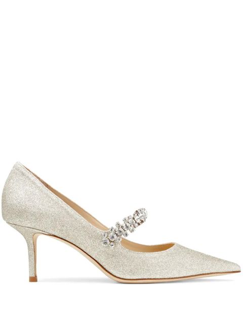 Jimmy Choo Bing 65mm glitter-effect pumps - Gold - zdjęcie produktu nr 1