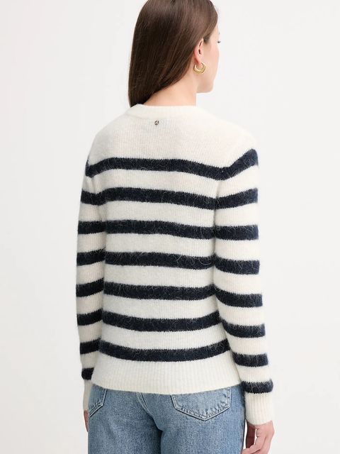 Mos Mosh sweter wełniany damski kolor beżowy lekki 165660