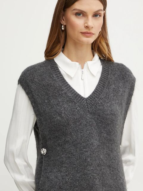 Morgan kamizelka z domieszką wełny MPLUIE