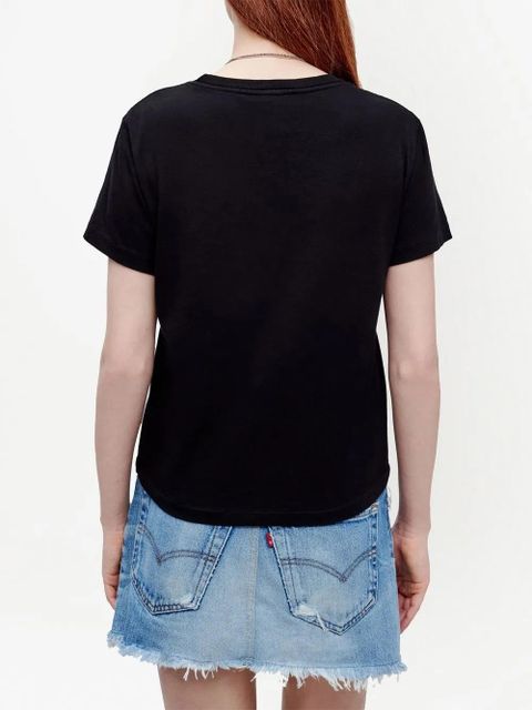 RE/DONE basic short-sleeved T-shirt - Black