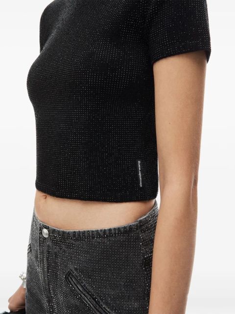 Alexander Wang crystal-embellished hotfix top - Black - zdjęcie produktu nr 2