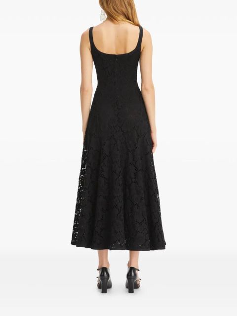 Tory Burch floral-lace midi dress - Black