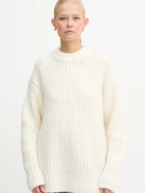 MICHAEL Michael Kors sweter z dodatkiem wełny damski kolor beżowy ciepły MF5619OJVC - zdjęcie produktu nr 1