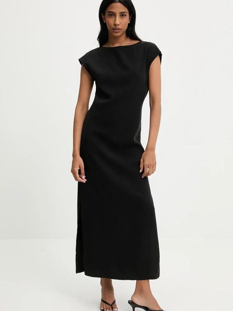 Answear.LAB sukienka kolor czarny maxi dopasowana - zdjęcie produktu nr 1