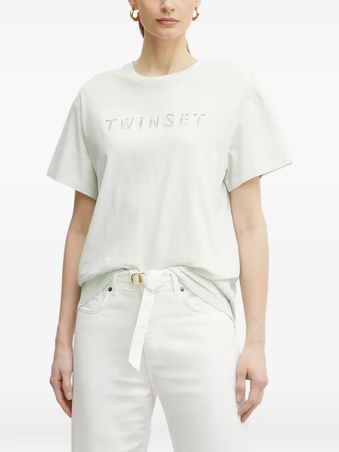 TWINSET logo-embellishment T-shirt - White - zdjęcie produktu nr 1