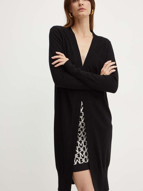 Silvian Heach kardigan LANGE damski kolor czarny lekki GPA24277CD