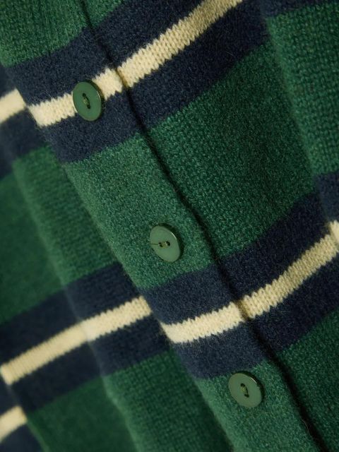 Reformation Clara striped-knit cardigan - Green - zdjęcie produktu nr 2