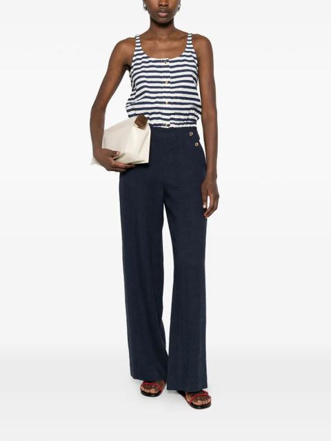 Maje button-embellishment trousers - Blue - zdjęcie produktu nr 2
