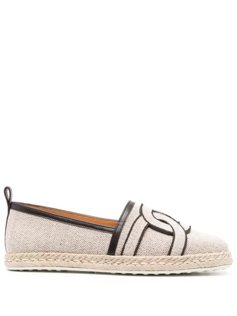 Tod's Kate piped-trimming espadrilles - Neutrals - zdjęcie produktu nr 1