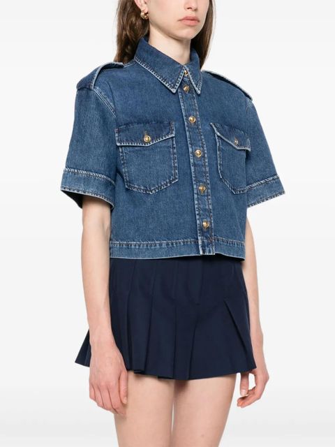 SANDRO cotton denim shirt - Blue - zdjęcie produktu nr 2