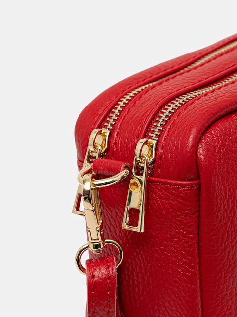 Answear.LAB torebka skórzana kolor czerwony