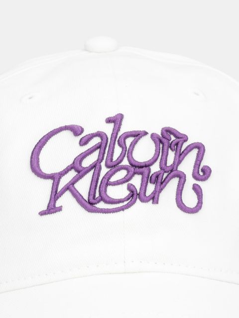 Calvin Klein czapka z daszkiem bawełniana kolor biały LV04F5032G - zdjęcie produktu nr 2