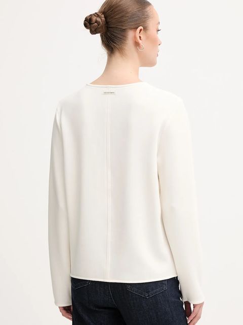 United Colors of Benetton bluza damska kolor beżowy gładka 3QAFD10AU - zdjęcie produktu nr 2