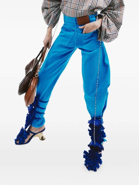 A.W.A.K.E. Mode logo-patch tapered jeans - Blue - zdjęcie produktu nr 2