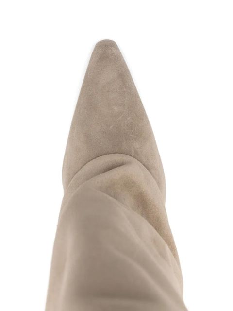 Paris Texas pointed-toe suede boots - Neutrals