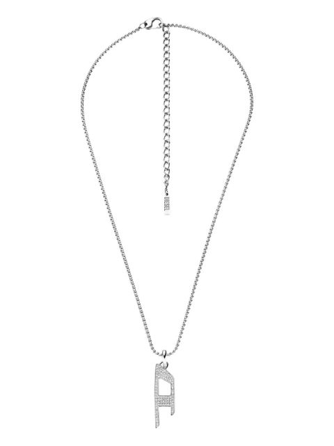 Diesel steel crystal-pavé necklace - Grey - zdjęcie produktu nr 2