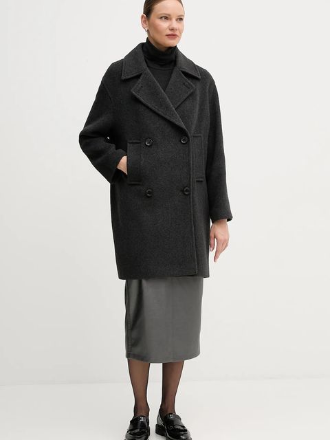 Marc Aurel płaszcz z dodatkiem wełny kolor szary 5025-1020-24808 - zdjęcie produktu nr 1