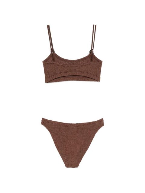 Hunza G beaded crinkle bikini - Brown - zdjęcie produktu nr 2