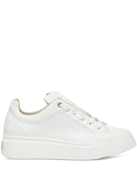 Max Mara leather lace-up sneakers - White - zdjęcie produktu nr 1