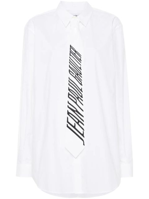 Jean Paul Gaultier tie-detailed shirt - White - zdjęcie produktu nr 1