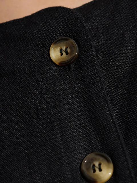 Posse linen mini dress - Black