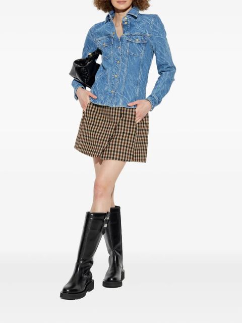 GANNI acid-wash denim shirt - Blue