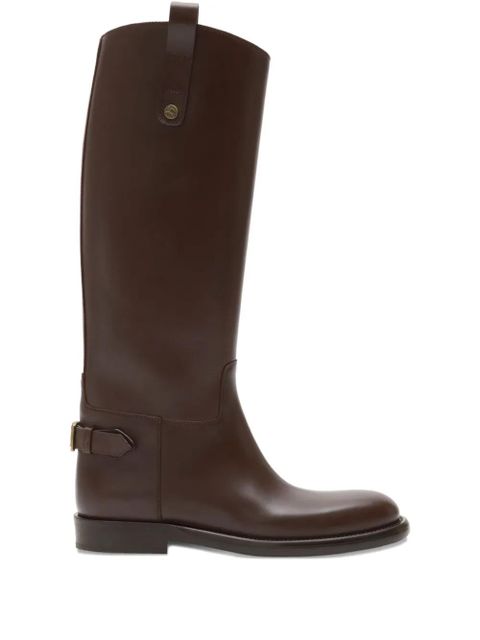 Burberry Cavalier equestrian-knight calf leather boots - Brown - zdjęcie produktu nr 1