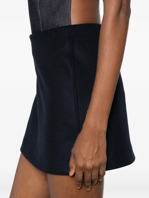 Sportmax logo-detail mini skirt - Blue