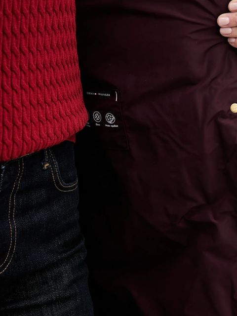 Tommy Hilfiger kurtka puchowa kolor bordowy zimowa WW0WW47279 - zdjęcie produktu nr 2