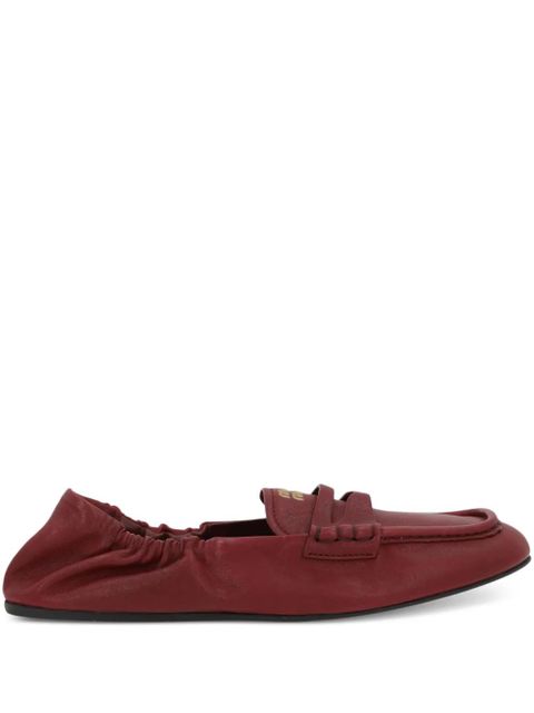 Miu Miu leather loafers - Red - zdjęcie produktu nr 1