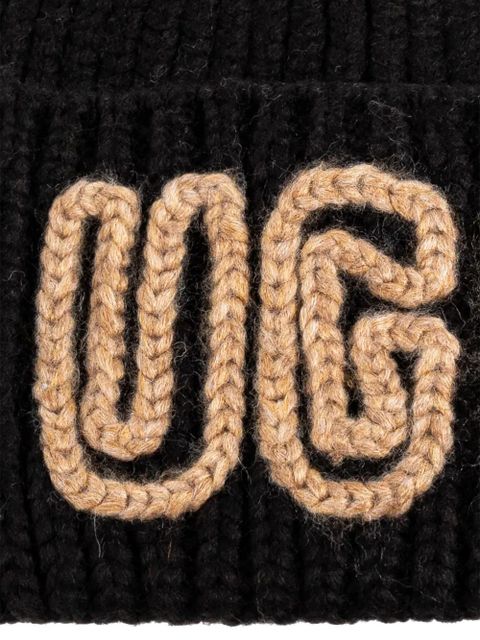 UGG logo-embroidered beanie - Black