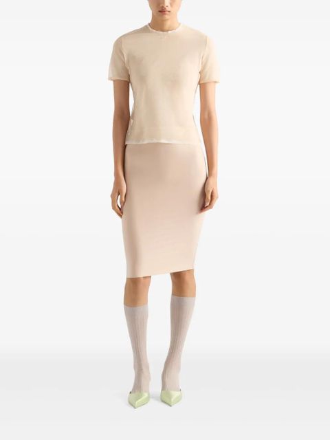 Prada stretch slip skirt - Neutrals