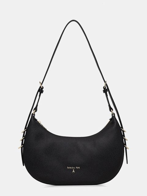 Patrizia Pepe torebka skórzana kolor czarny 8B0311 L001 - zdjęcie produktu nr 1