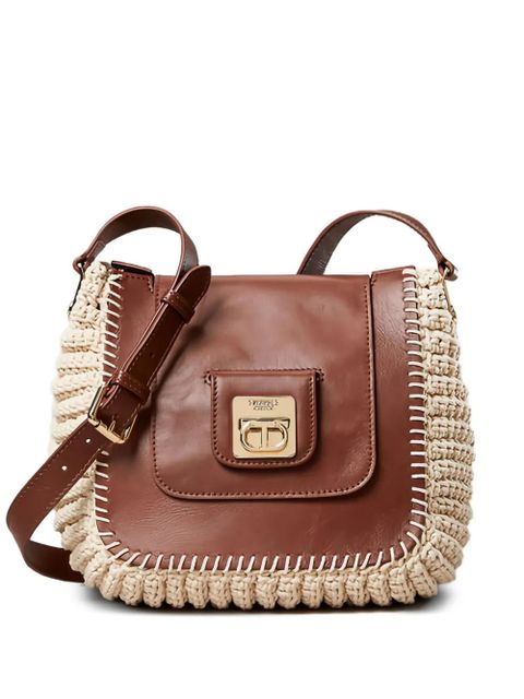 TWINSET panelled leather shoulder bag - Brown - zdjęcie produktu nr 1