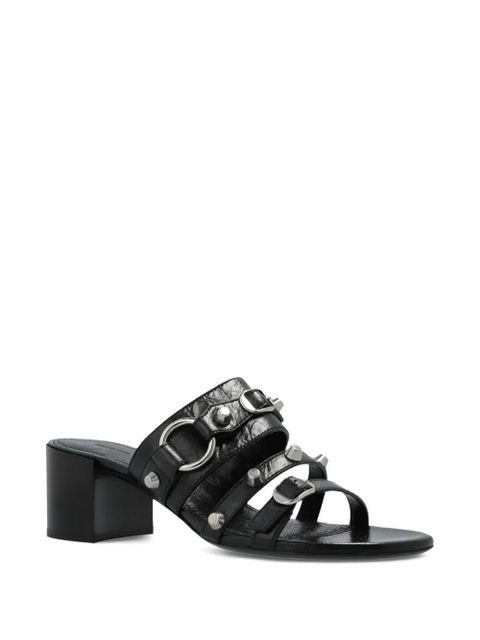 Balenciaga 65mm leather heeled sandals - Black